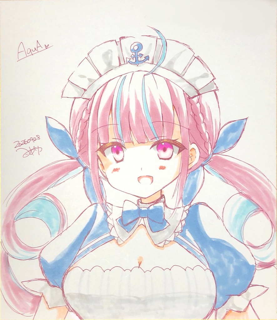 COMIC1☆28【湊あくあ　色紙（大）1点もの