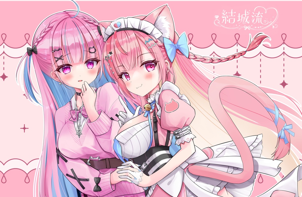 結城さくな・湊あくあ　イベントテーブルクロス　1点もの