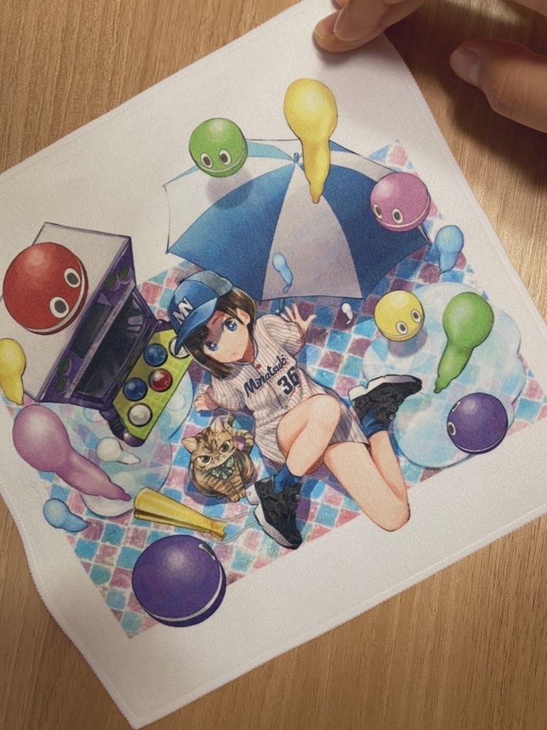 皆月なるオリジナルハンカチタオル