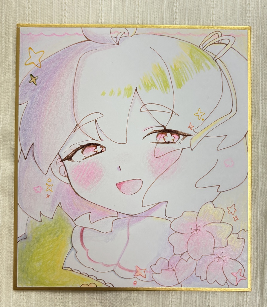 【原画色紙】桜の女の子