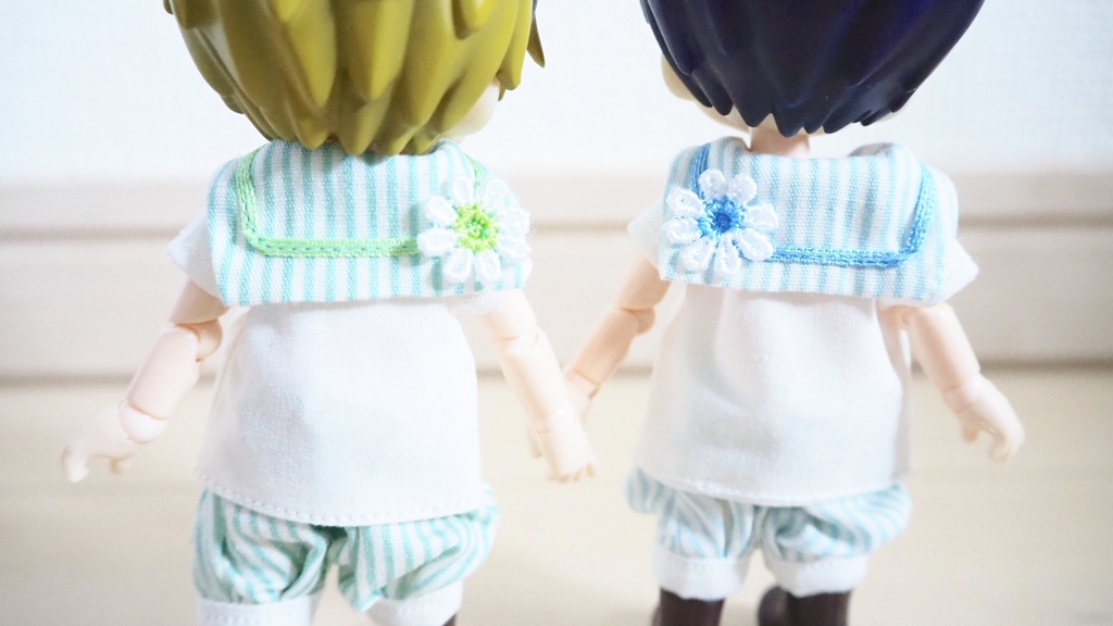 オビツ服(サロペット、セーラー服、かぼちゃパンツ、リボンカチューシャ)