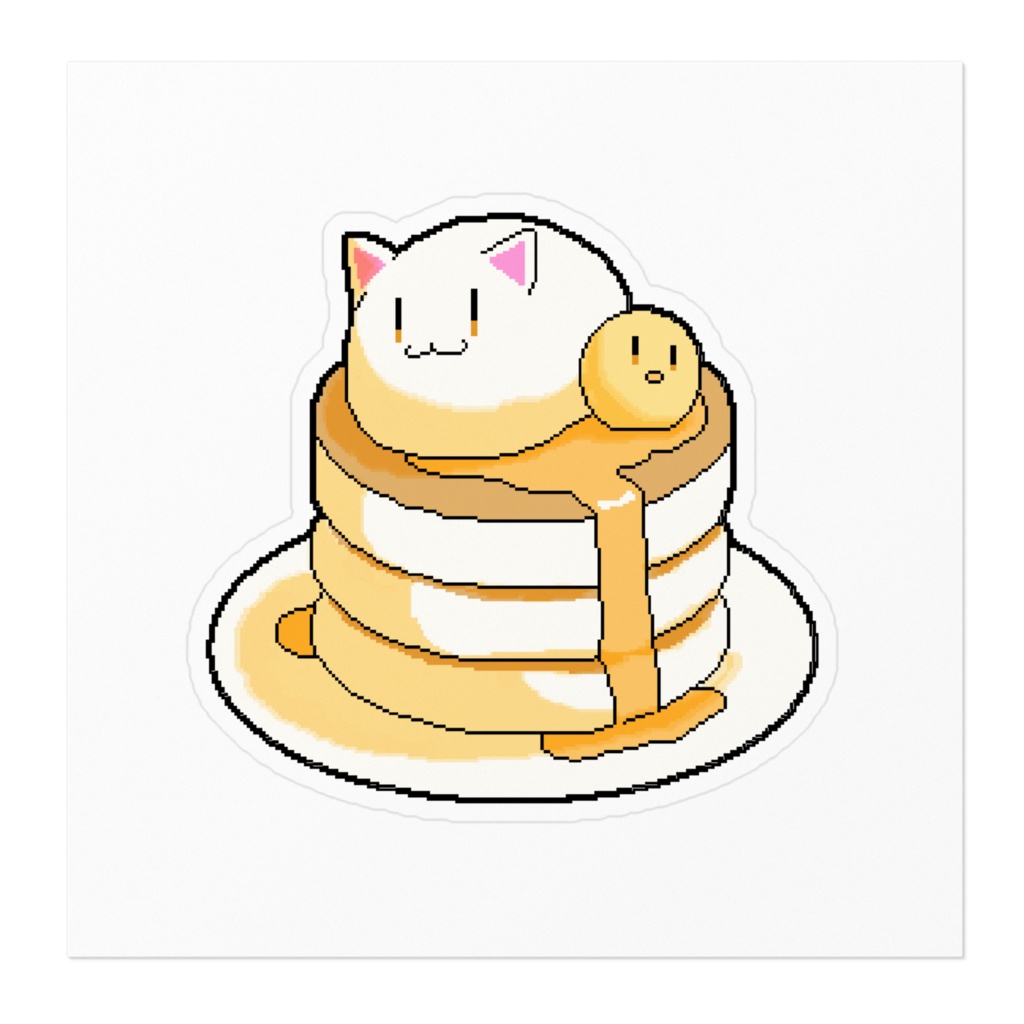 ステッカーいぬホットケーキ