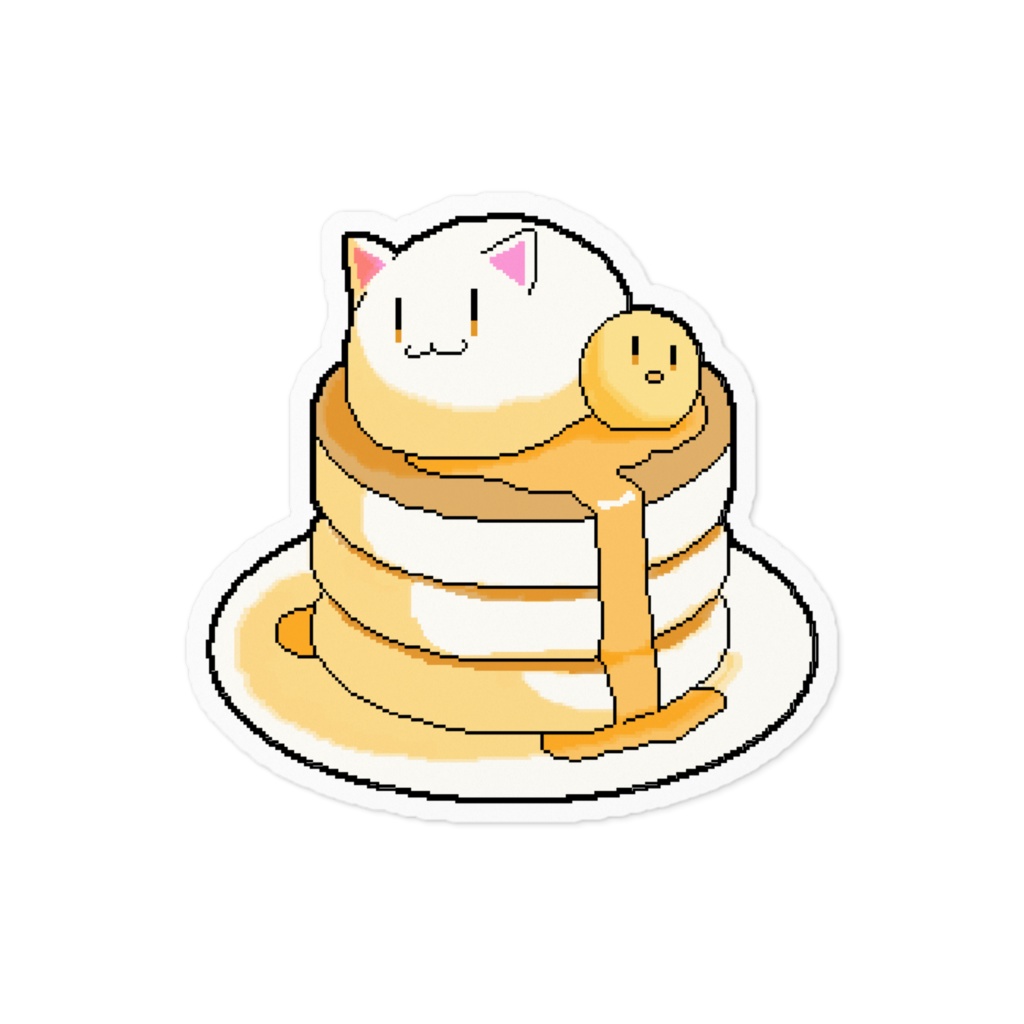 ステッカーいぬホットケーキ