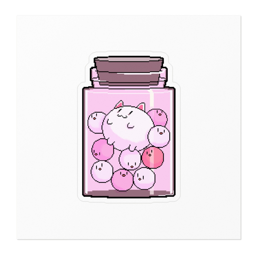 ステッカーいぬキャンディー瓶
