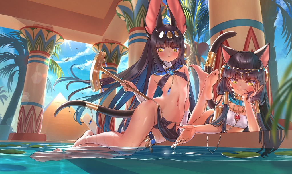 【プレイマット】古代エジプトの夏日【C104】