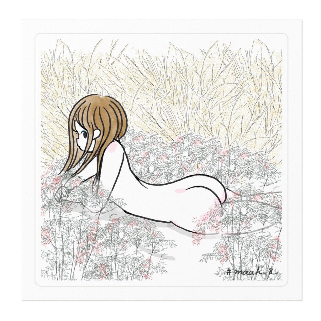 南天日向水木ステッカー