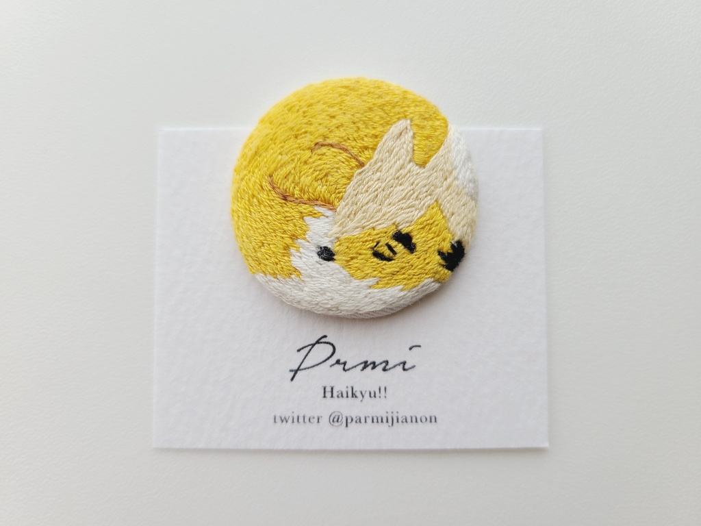 手刺繍/ブローチ《動物ver.》A-1