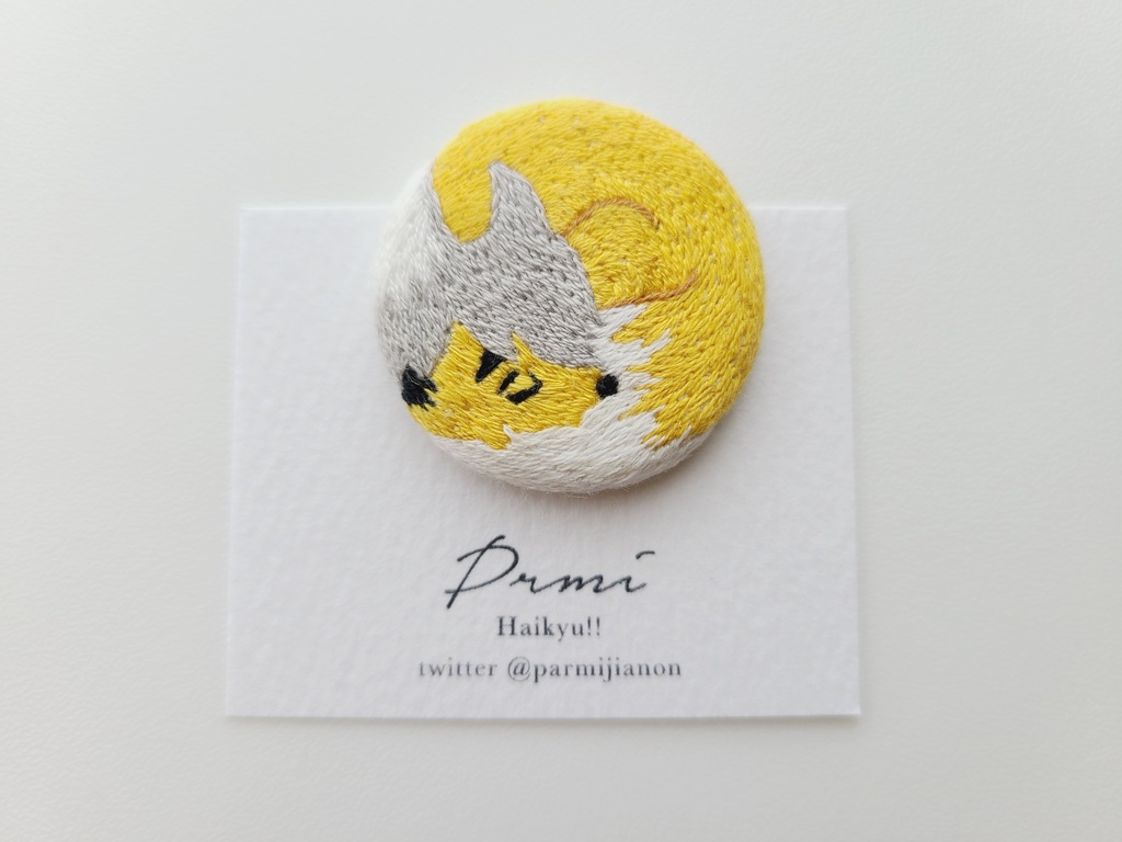 手刺繍/ブローチ《動物ver.》O-1