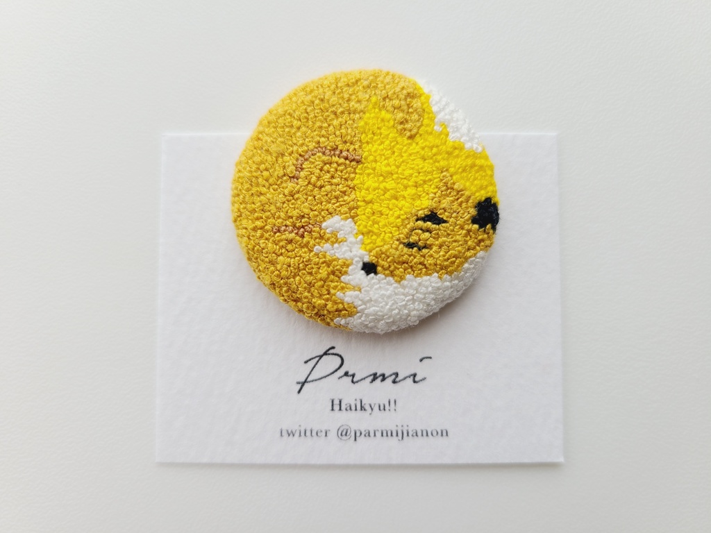 手刺繍/ブローチ《動物ver.》A-2