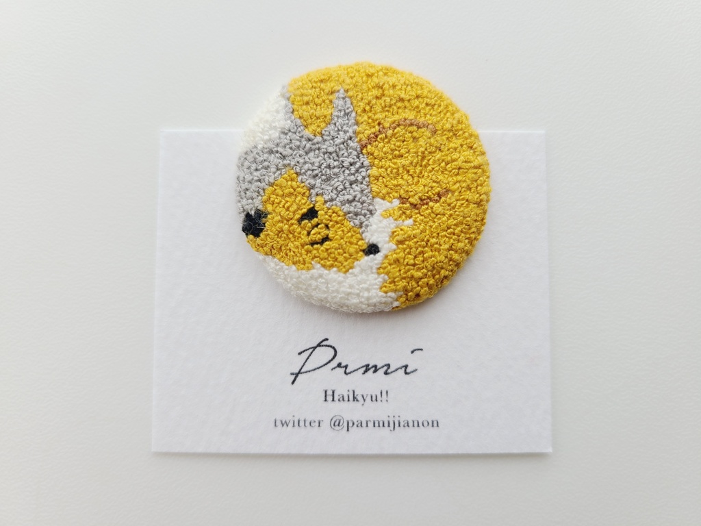 手刺繍/ブローチ《動物ver.》O-2