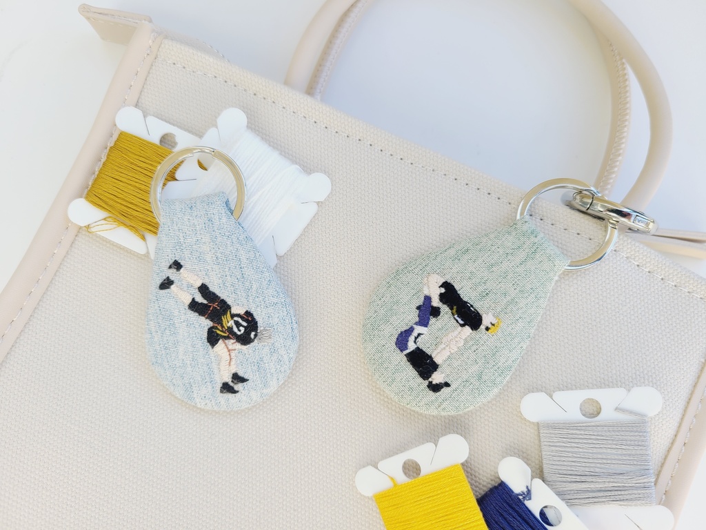 手刺繍/キーリング《プロレスver.》