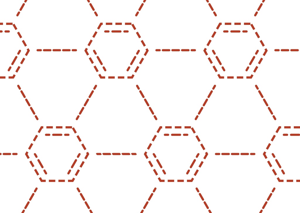 刺し子風弁禅(ベンゼン)紋 レザー製名刺入れ 紅