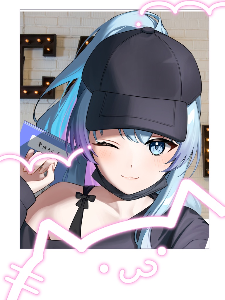 夕月あおは 誕生日記念グッズ チェキ風イラスト