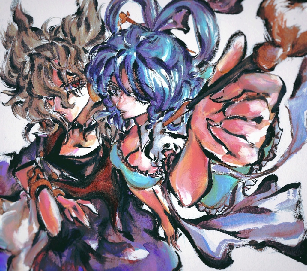 東方project 霍青娥 豊聡耳神子 墨彩画 原画 色紙サイズ 制作 北コ かばぢから画廊 Booth 東方project 霍青娥 豊聡耳神子 墨彩画 原画 色紙サイズ 制作 北コ かばぢから画廊 Booth