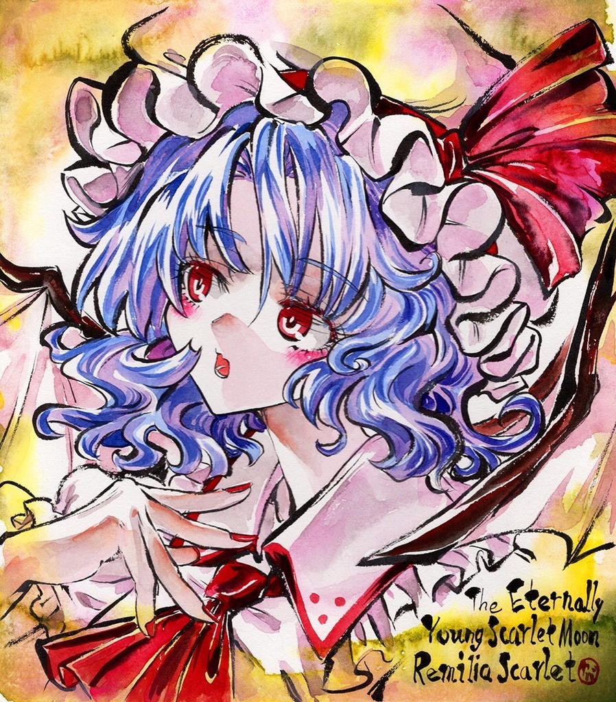 レミリア・スカーレット 東方project 同人 色紙