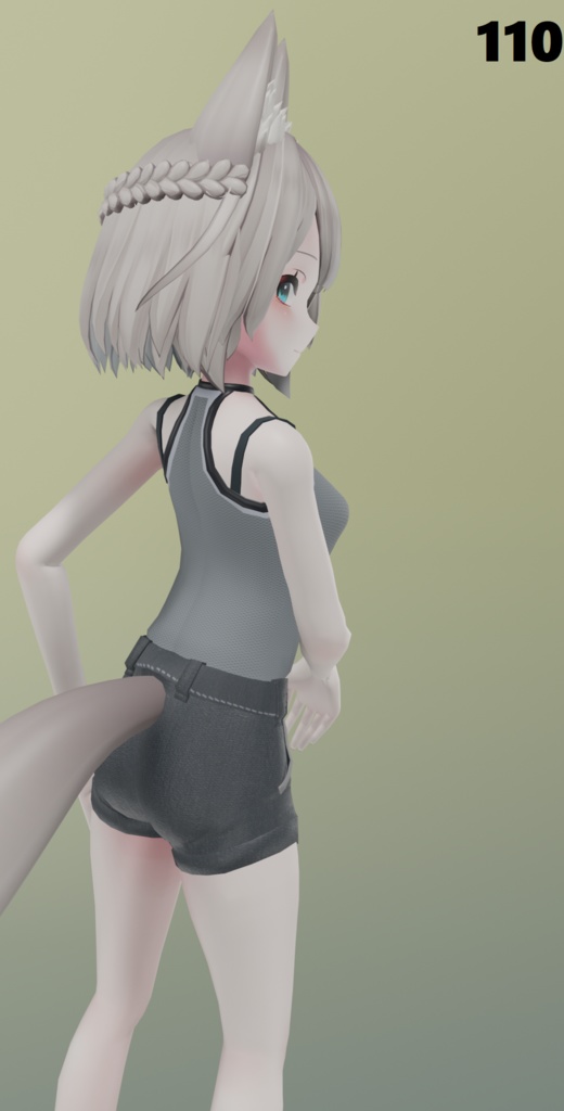 「京狐さん」用衣装 さわやか夏服(タンクトップ+ショートパンツ)