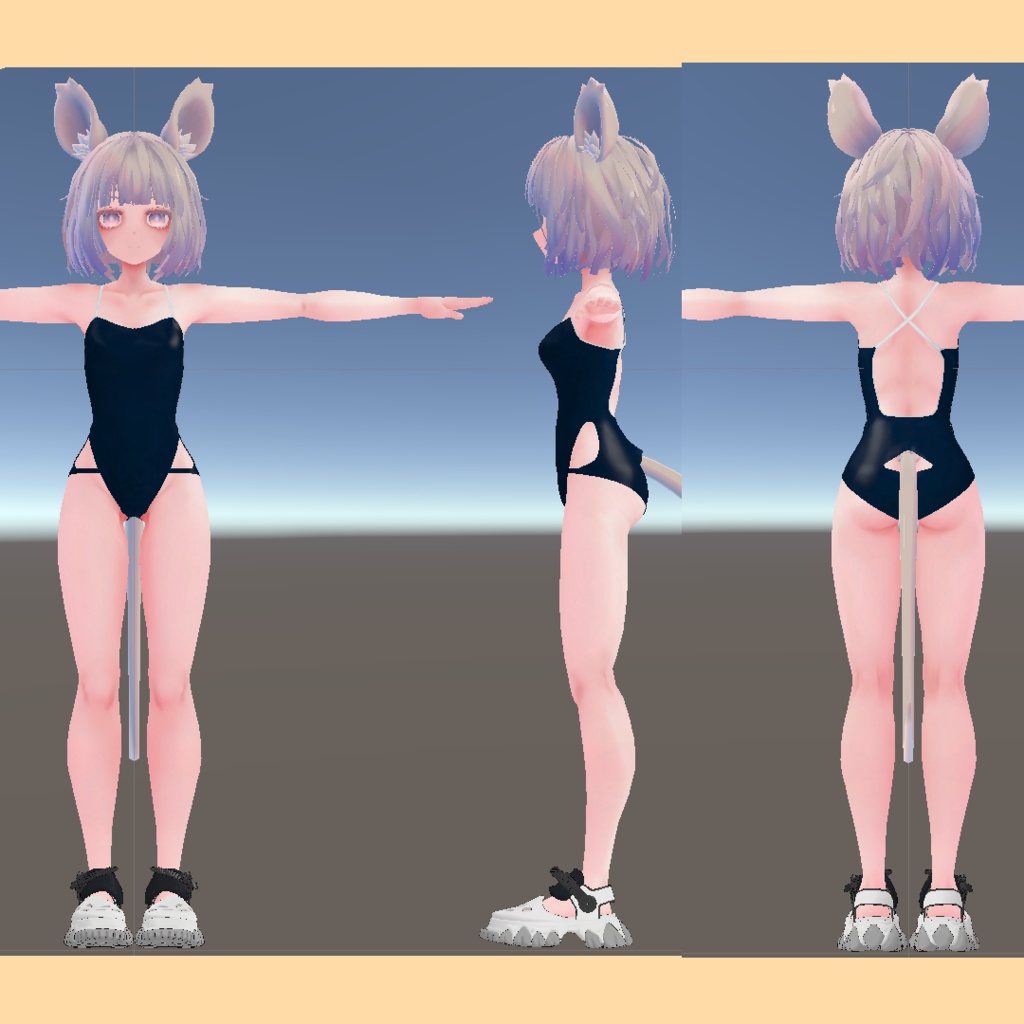 【靴のみ販売あり】「ちゅろ」用衣装 水着セット