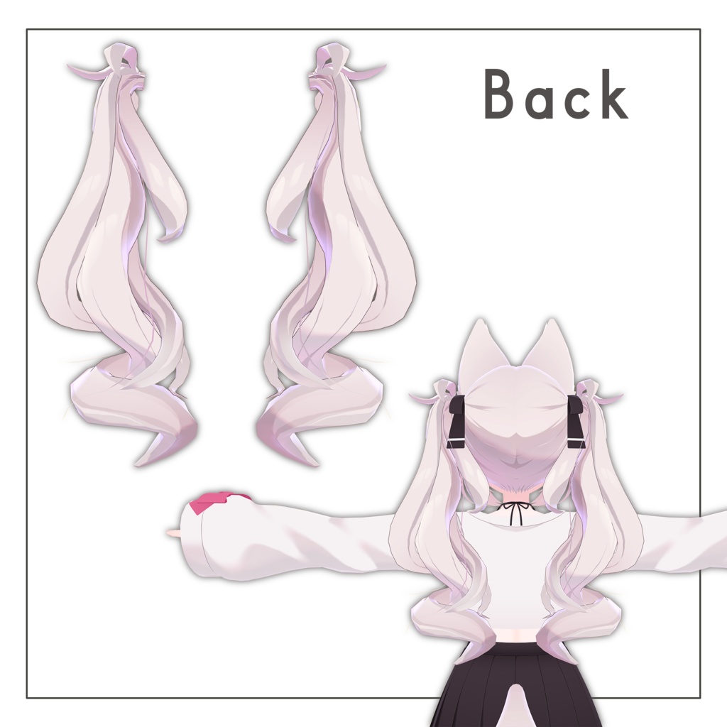 【PB対応】『カリン』向け くるふわツインテール【髪型】