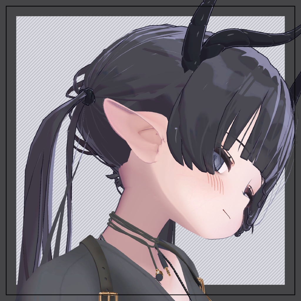 【むんき -Munkki -】【森羅】エルフ耳+角Set【UltraBesik】