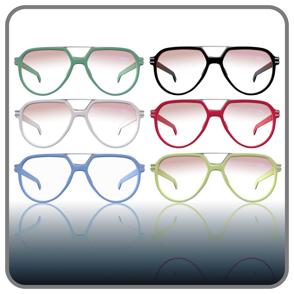 Thick Rimmed Aviator Glasses