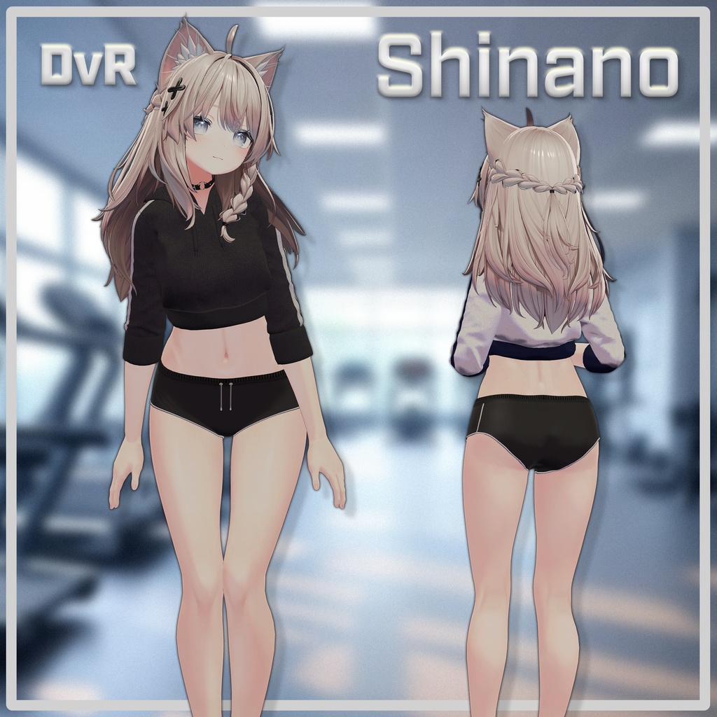 【3アバター対応】Cropped Hoodie & Shorts