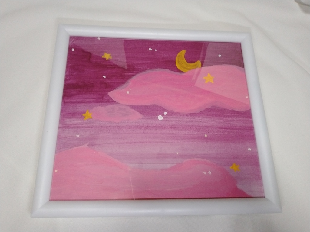 夢かわいい アクリル画 手描き