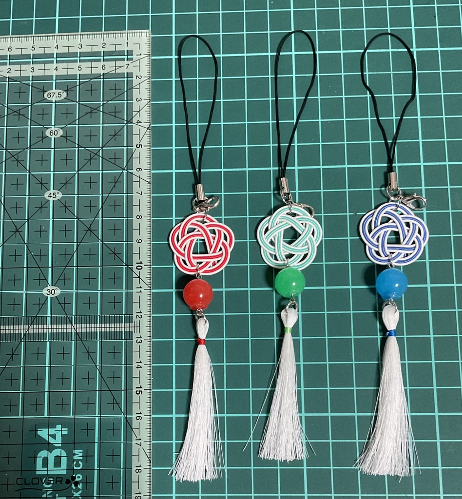 ユニコーンガンダムモチーフ/水引ピアス