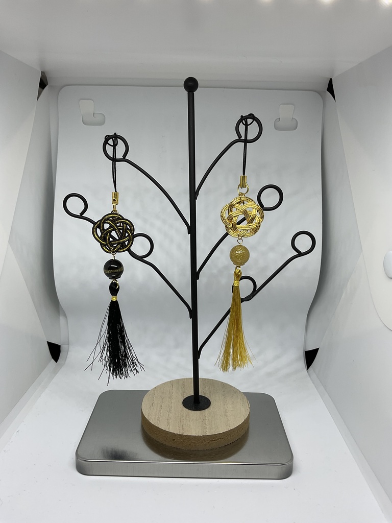 ユニコーンガンダムモチーフ/水引ピアス