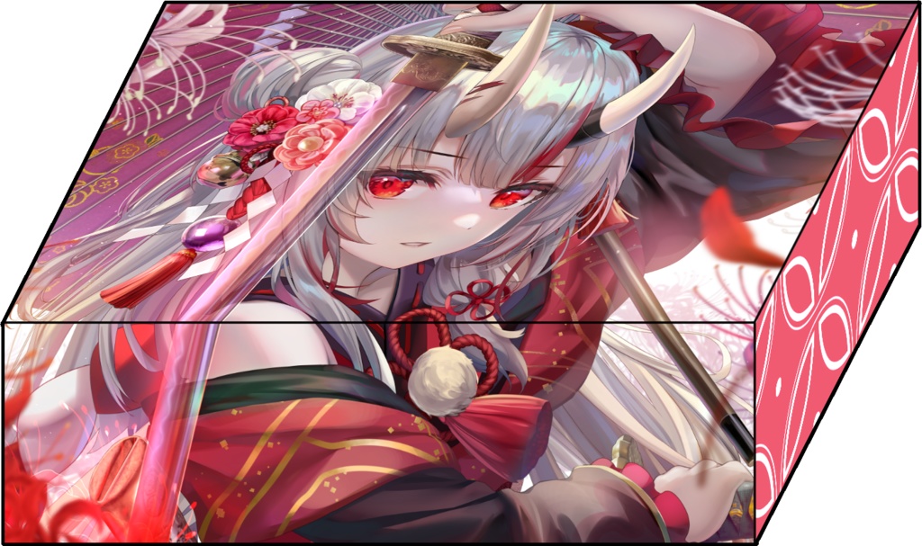 【新作合皮ダメカンケース】二刀流あやめ