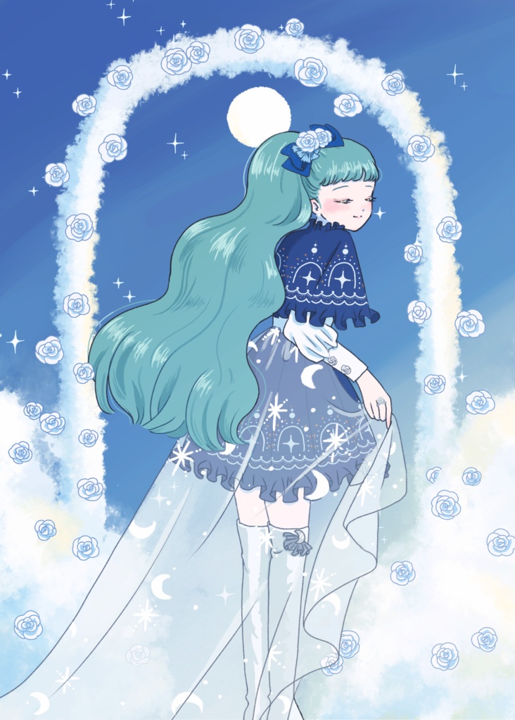 イラストカード-月A-