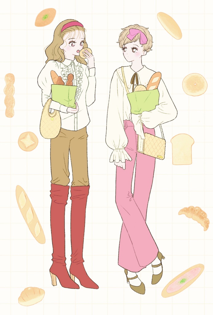 イラストカード-パン-