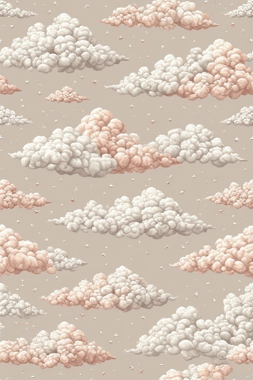 Peach & Cream Clouds|ピーチクリーム雲のパターンセット