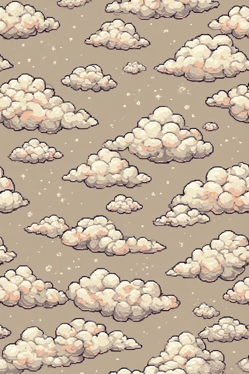 Peach & Cream Clouds|ピーチクリーム雲のパターンセット