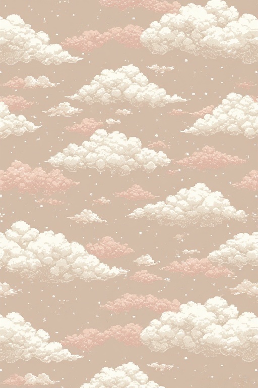 Peach & Cream Clouds|ピーチクリーム雲のパターンセット