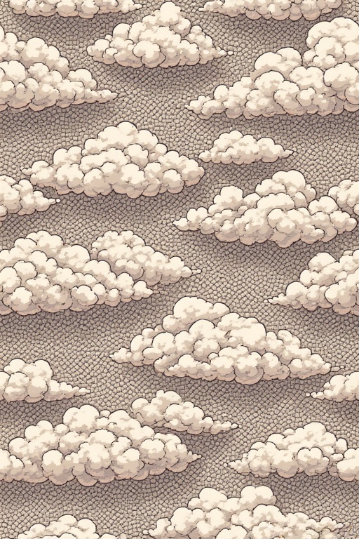 Peach & Cream Clouds｜ピーチクリーム雲のパターンセット
