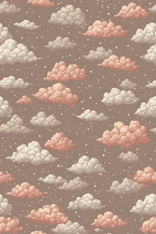 Peach & Cream Clouds|ピーチクリーム雲のパターンセット