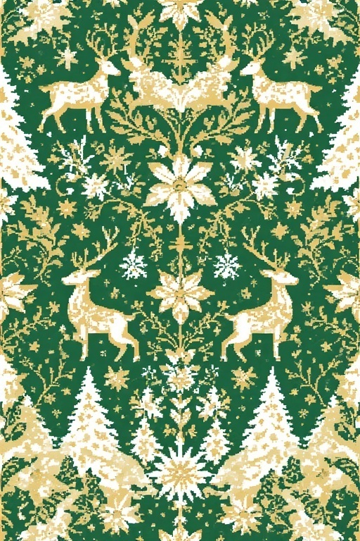 Nordic Winter Forest Patterns|北欧ウィンターフォレスト柄素材集