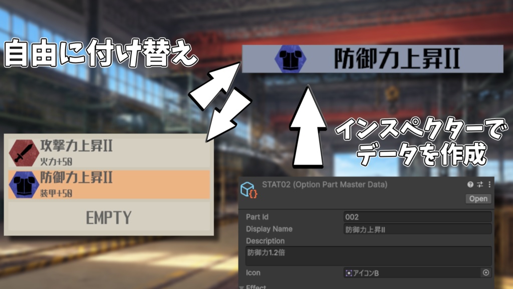 Unity用・汎用ステータス&装備管理アセット "Modular Stats & Equipment Framework"