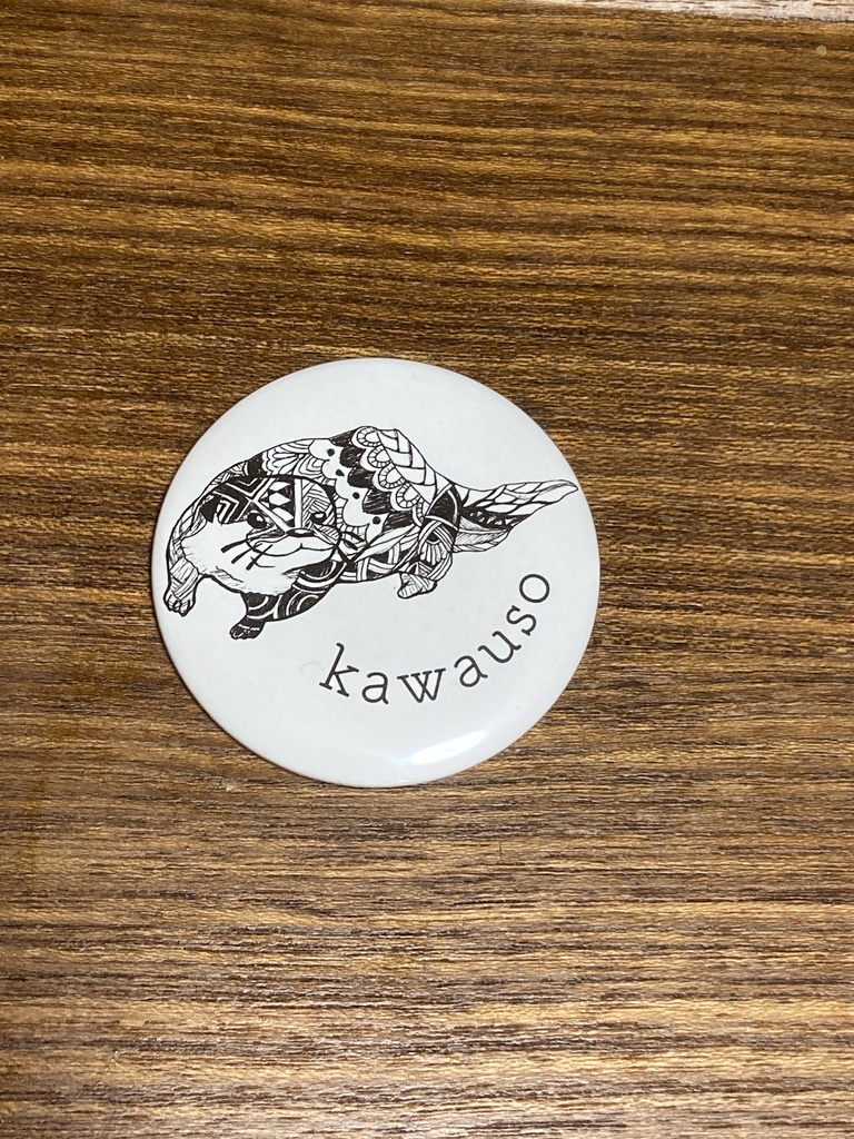 【匿名配送】kawauso缶バッチ
