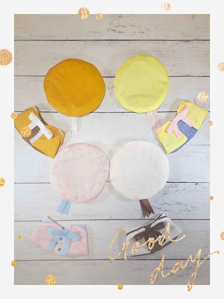 *20㎝ぬいぐるみ向け ベレー帽とセーラー襟ケープのセット