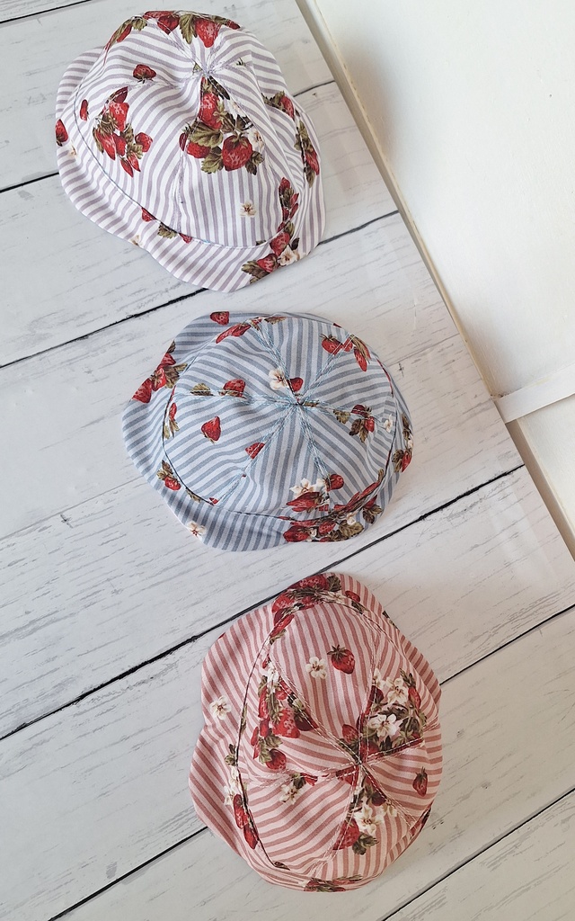 *20cmぬい向け ストロベリー×ストライプのクロシェハット 10/11閃華の刻 持ち帰り分