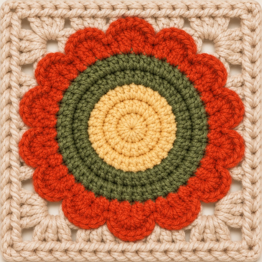 昭和レトロサークル かぎ針編みデジタルペーパー|全9柄|Showa Retro Crochet Circle Digital Paper|PNG・Commercial Use OK