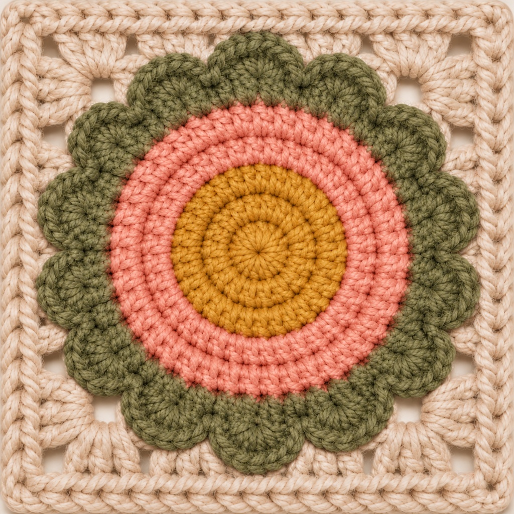 昭和レトロサークル かぎ針編みデジタルペーパー|全9柄|Showa Retro Crochet Circle Digital Paper|PNG・Commercial Use OK