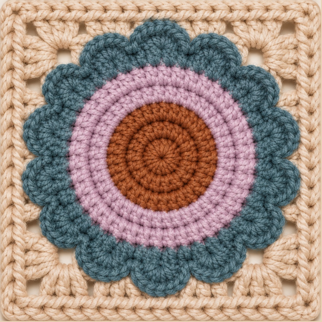 昭和レトロサークル かぎ針編みデジタルペーパー|全9柄|Showa Retro Crochet Circle Digital Paper|PNG・Commercial Use OK