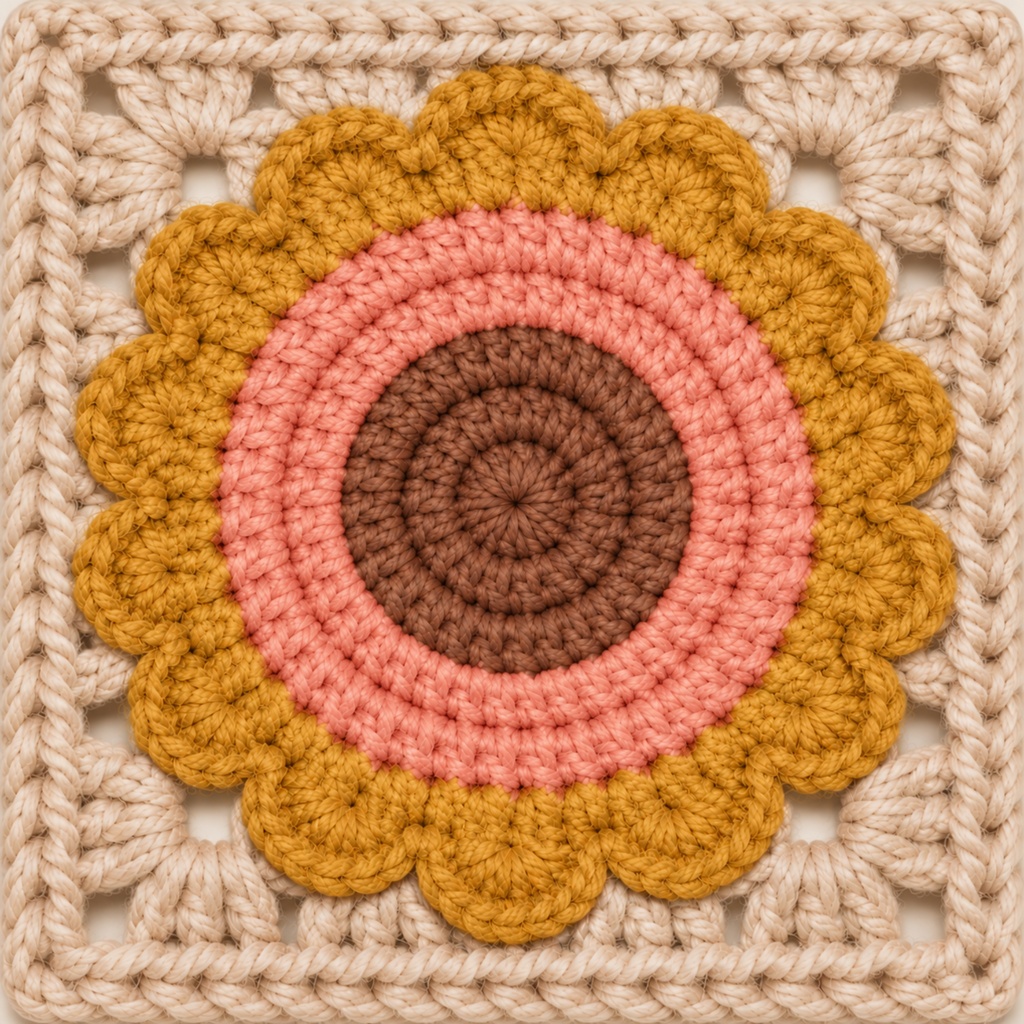 昭和レトロサークル かぎ針編みデジタルペーパー|全9柄|Showa Retro Crochet Circle Digital Paper|PNG・Commercial Use OK