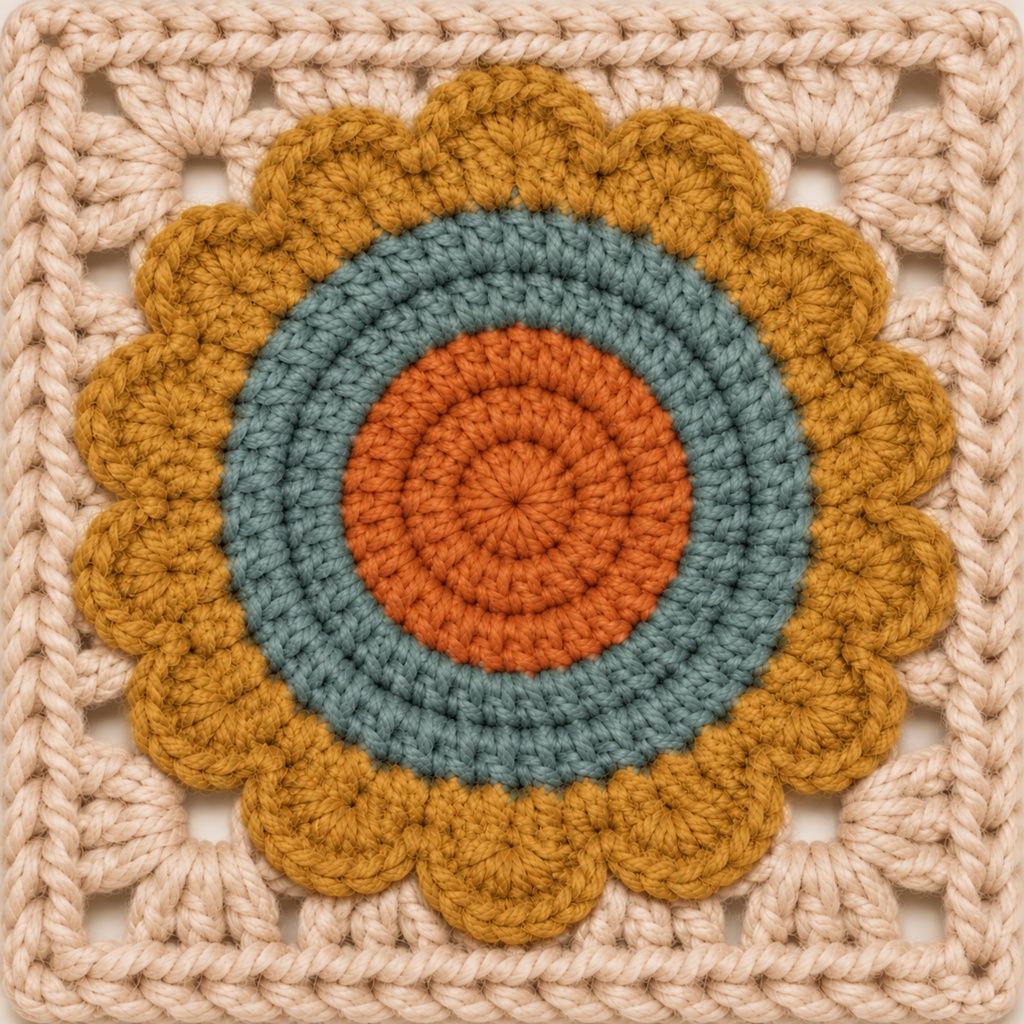 昭和レトロサークル かぎ針編みデジタルペーパー|全9柄|Showa Retro Crochet Circle Digital Paper|PNG・Commercial Use OK