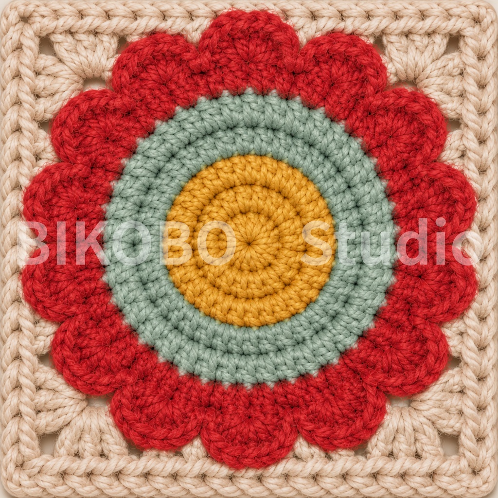 昭和レトロ かぎ針編みデジタルペーパーセット|4シリーズ・全36柄|Showa Retro Crochet Motif Digital Paper Bundle|PNG・Commercial Use OK