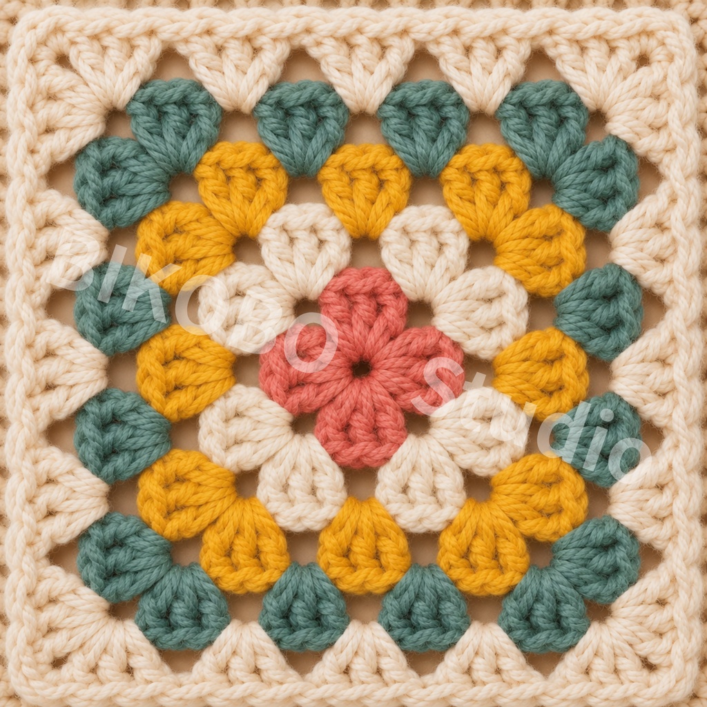 昭和レトロ かぎ針編みデジタルペーパーセット|4シリーズ・全36柄|Showa Retro Crochet Motif Digital Paper Bundle|PNG・Commercial Use OK
