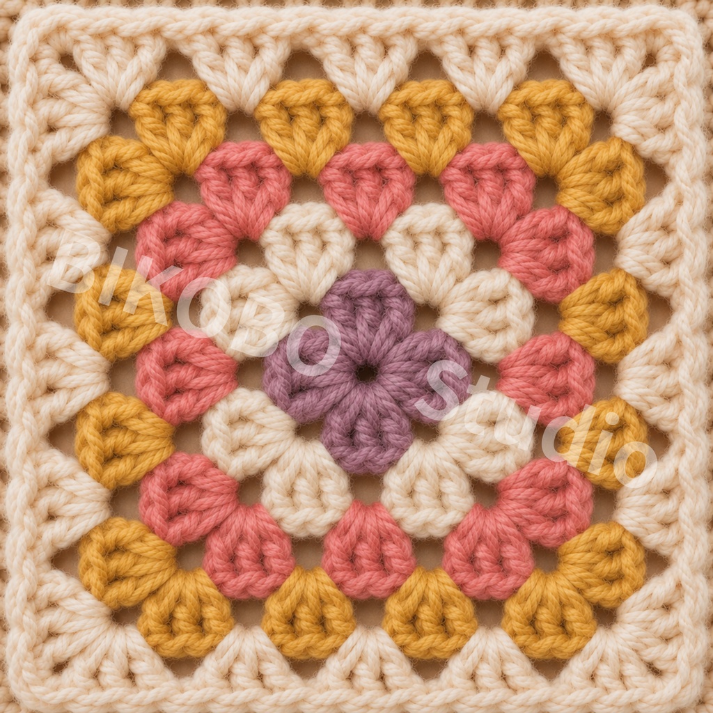 昭和レトロ かぎ針編みデジタルペーパーセット|4シリーズ・全36柄|Showa Retro Crochet Motif Digital Paper Bundle|PNG・Commercial Use OK
