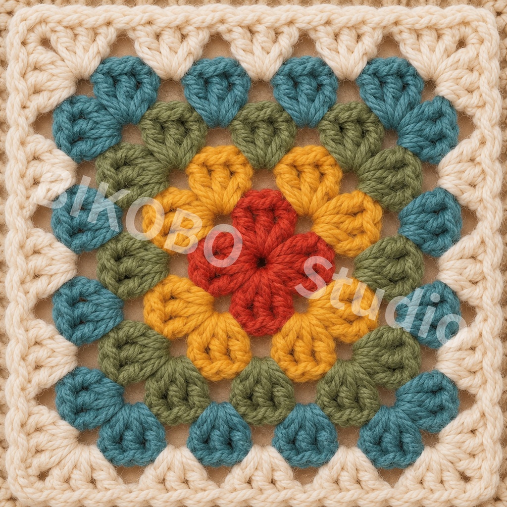 昭和レトロ かぎ針編みデジタルペーパーセット|4シリーズ・全36柄|Showa Retro Crochet Motif Digital Paper Bundle|PNG・Commercial Use OK